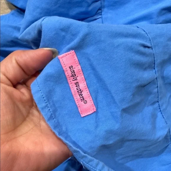 Simply Southern Size M Blue Color  Block Dress - Picture 8 of 9